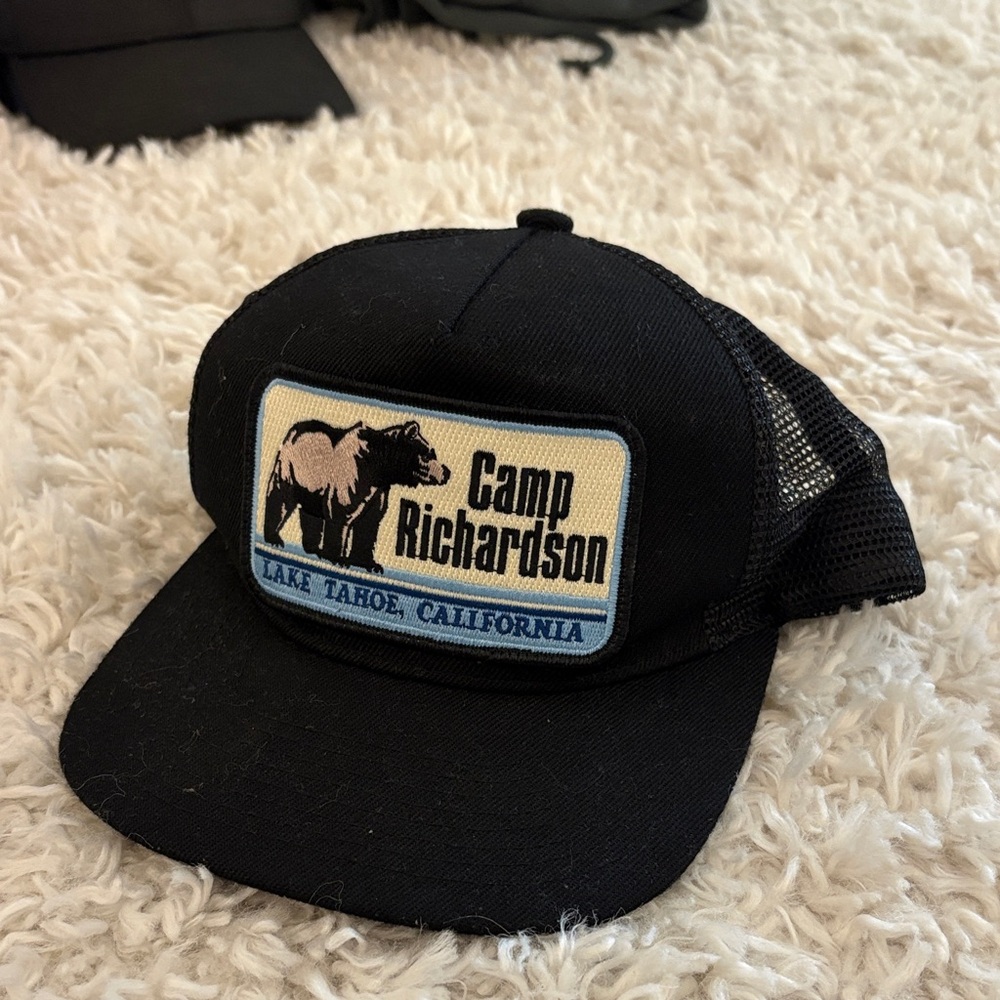 Black Camp Richardson Lake Tahoe bear Trucker Hat